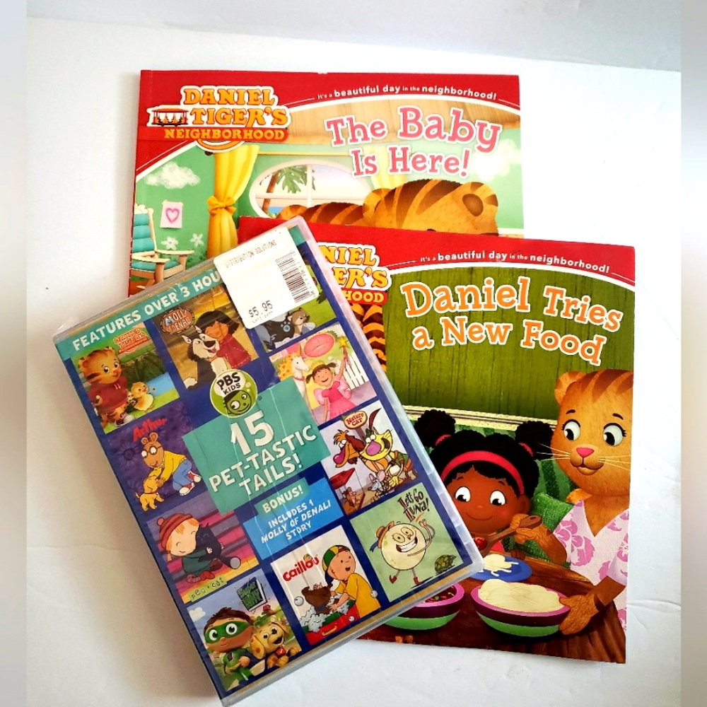 2015 Daniel Tiger 3 Piece Bundle Book & DVD!!! PBS